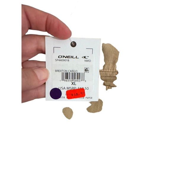 Women's O'Neill Beige Cargo Pants Size XL - Picture 3 of 3